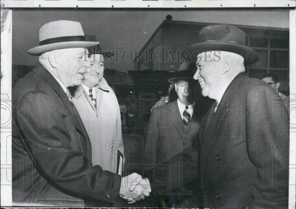 1955 Army Sec. Wilber Brucker and Defense Sec. Charles Wilson - Historic Images