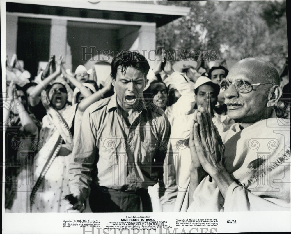 1963 Horst Buchholz and J. S. Casshyan star in "Nine Hours to Rama" - Historic Images