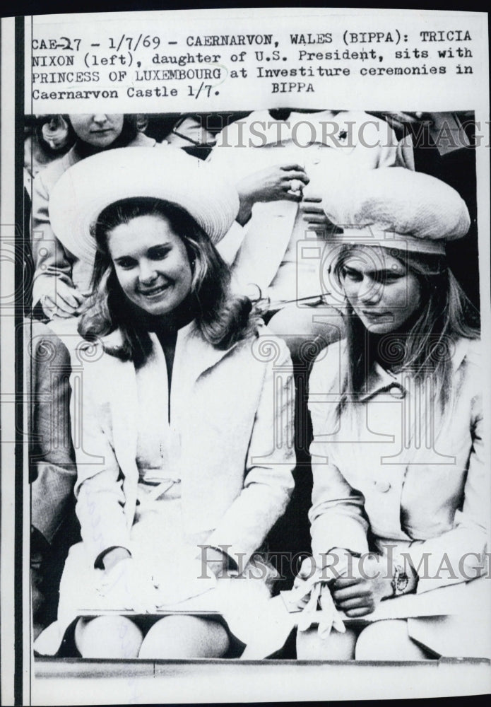 1969 Press Photo Tricia Nixon & Princess of Luxembourg. - Historic Images