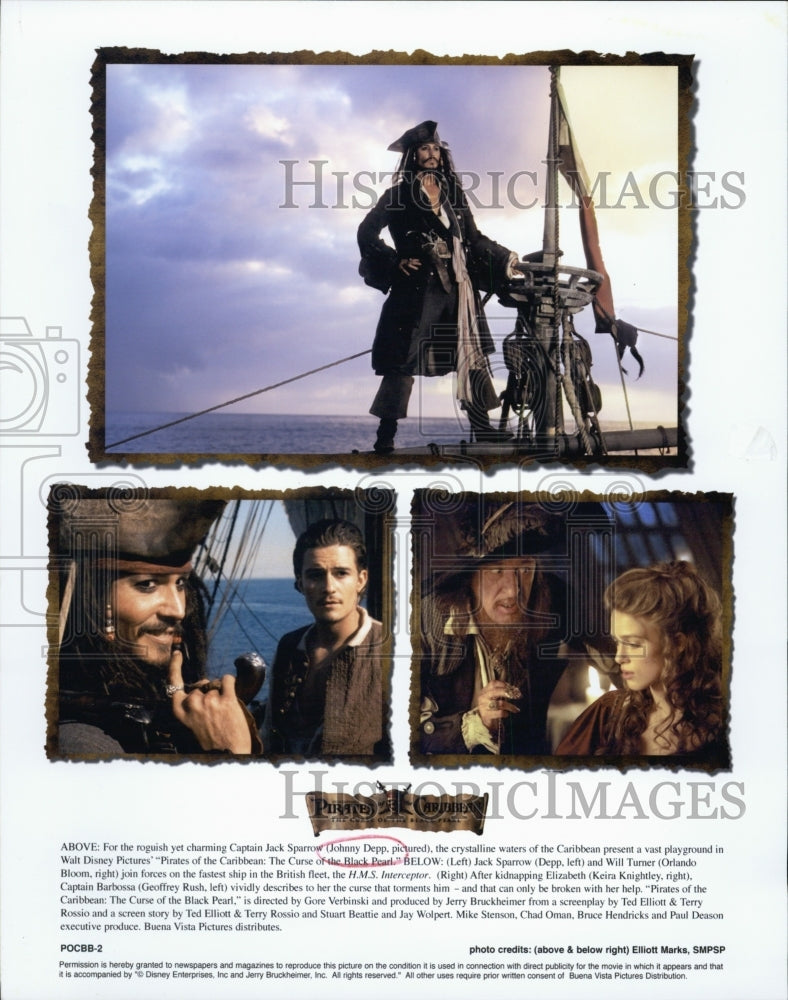 2003 Press Photo Pirates Of the Carribean: The Curse of the Black Pearl Scenes - Historic Images