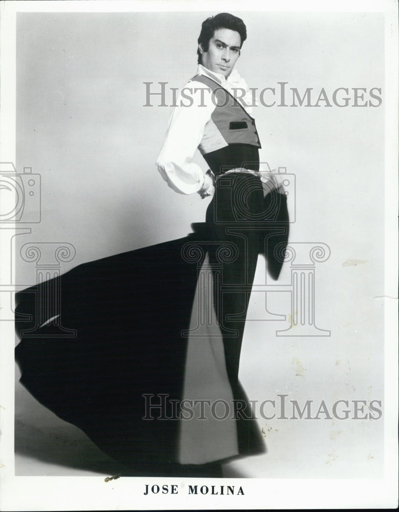 1975 Press Photo Jose Molina, flamenco and folk dancer. - Historic Images