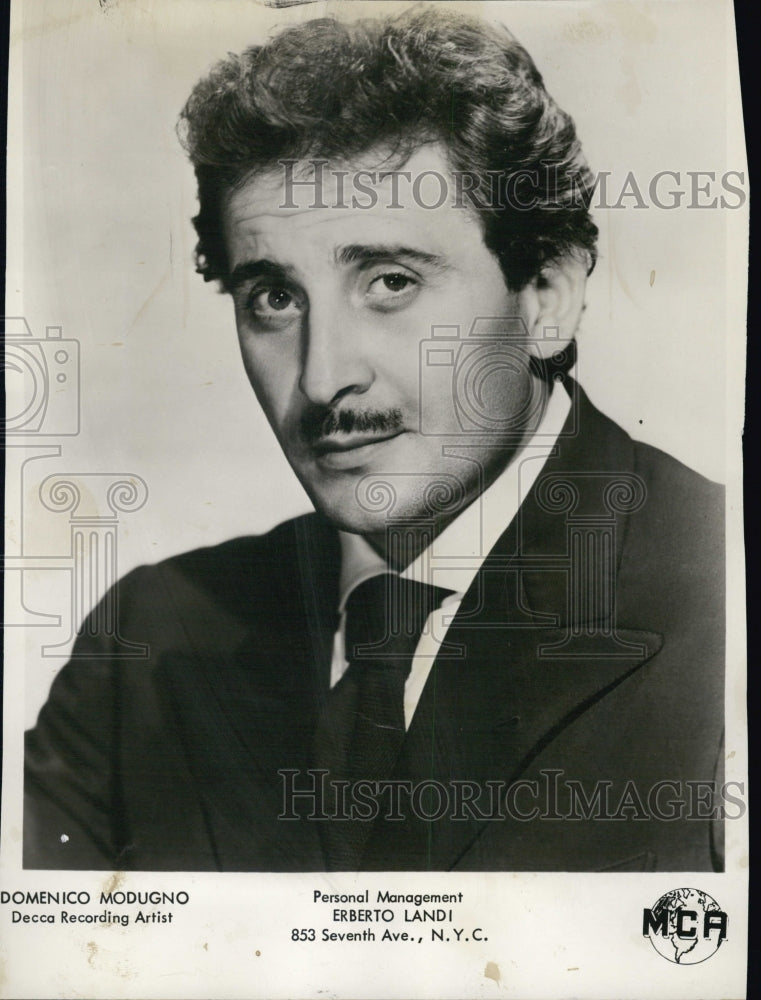 1958 Domenico Modungo, Italian singer and actor. - Historic Images