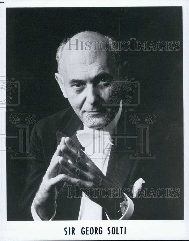 1997 Press Photo Famous Conductor Sir Georg Solti - Historic Images