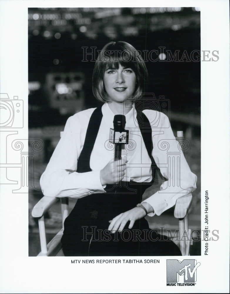 1996 Press Photo Photographer MTV News Reporter Tabitha Soren - Historic Images