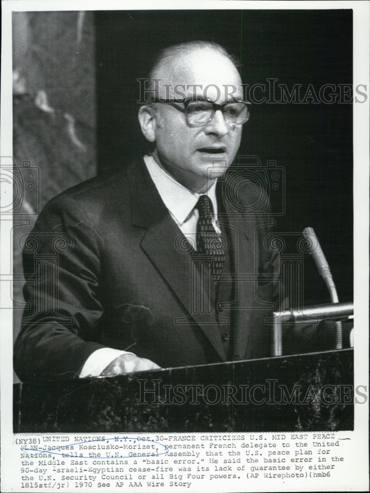 1970 Press Photo Jacques Morizet, French Delegate to the US - Historic Images