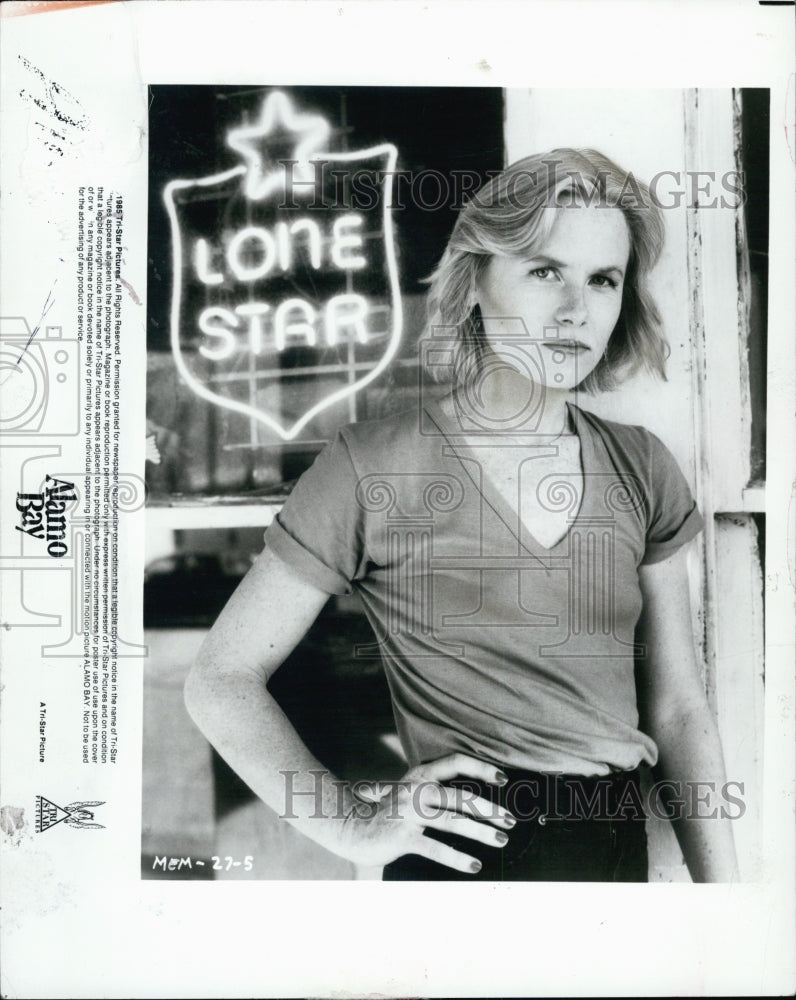 1985 Press Photo Amy Madigan, Alamo Bay,Tri-Star - Historic Images