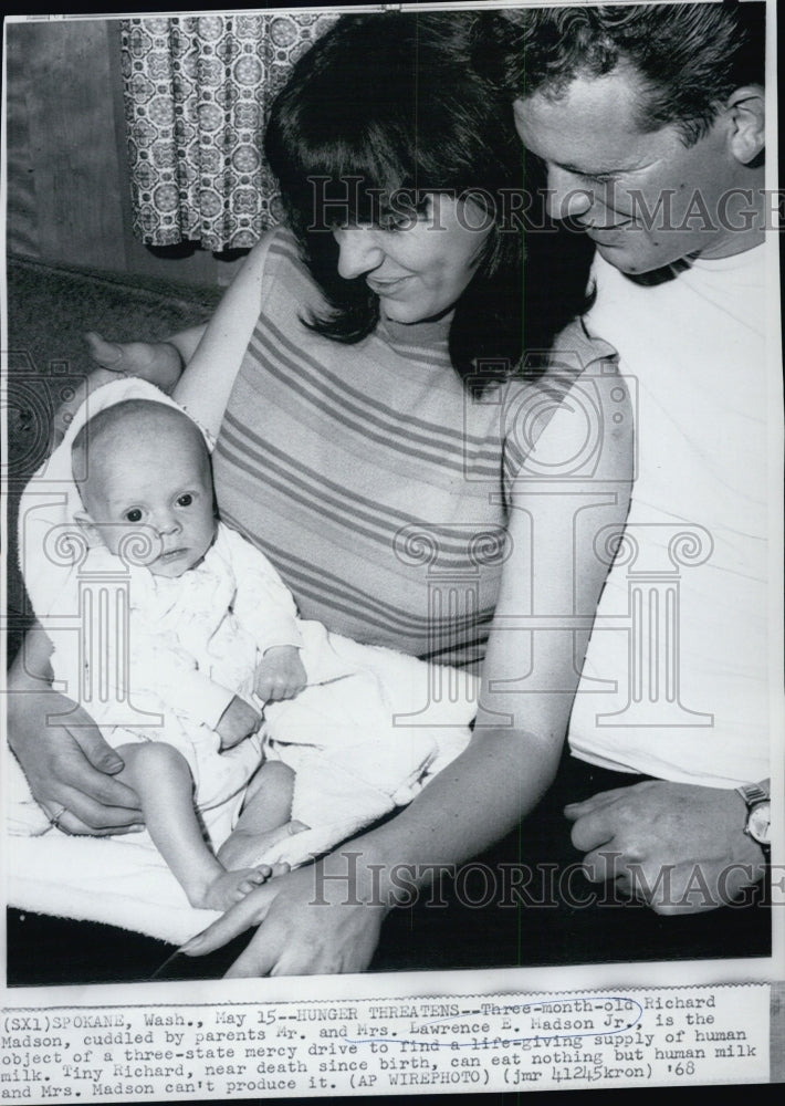 1968 Press Photo Richard Madson, Mr. Mrs. Lawrence E. Madson Jr., donated - Historic Images