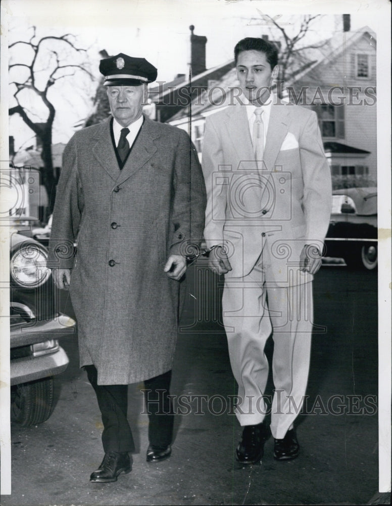 1954 Peter Makarewicz Handcuffed Sheriff  Del Turner Faces Murder - Historic Images