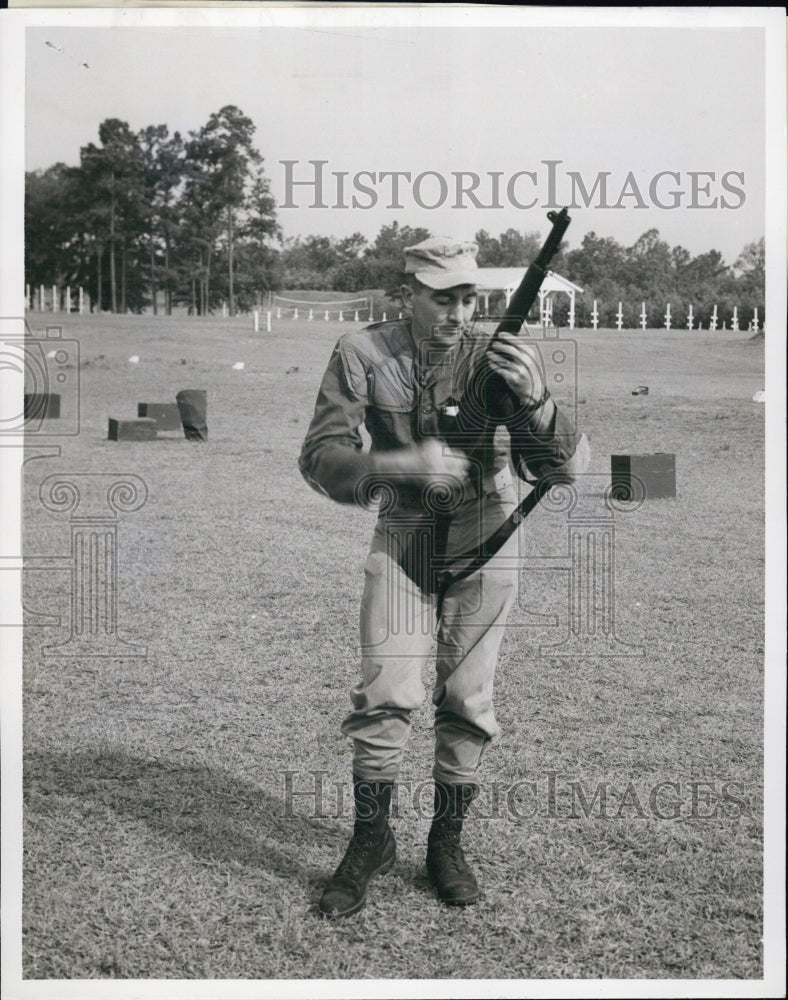 1955 MSgt. George R. Lohmiller, World War II and Korean War veteran. - Historic Images