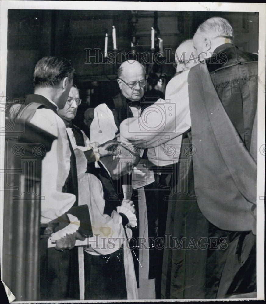 1953 Rev John S Higgins Consecrated Episcopal Bishop of R.I. - Historic Images