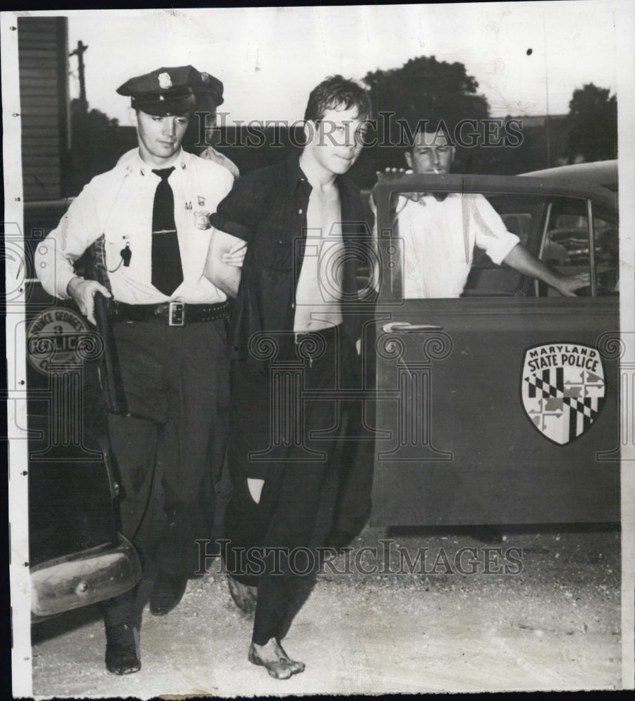 1954 Press Photo John Lorens slugged guard in Prince George jail escaped swamy - Historic Images