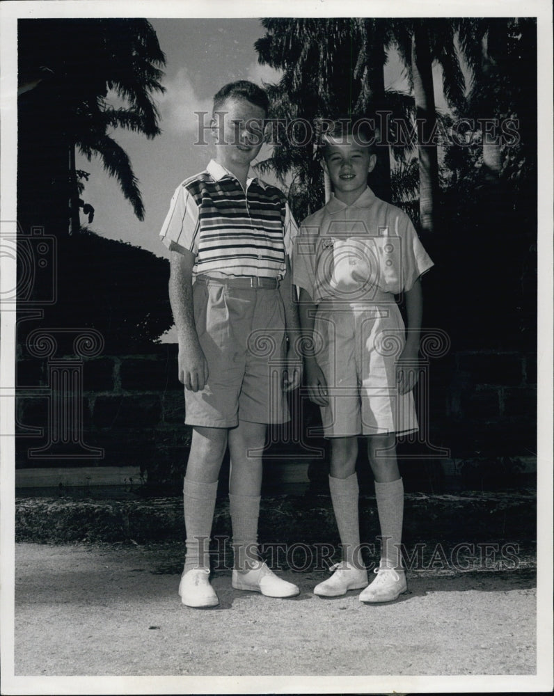 1958 Boston Politician Louise Day Hicks Children John & William - Historic Images
