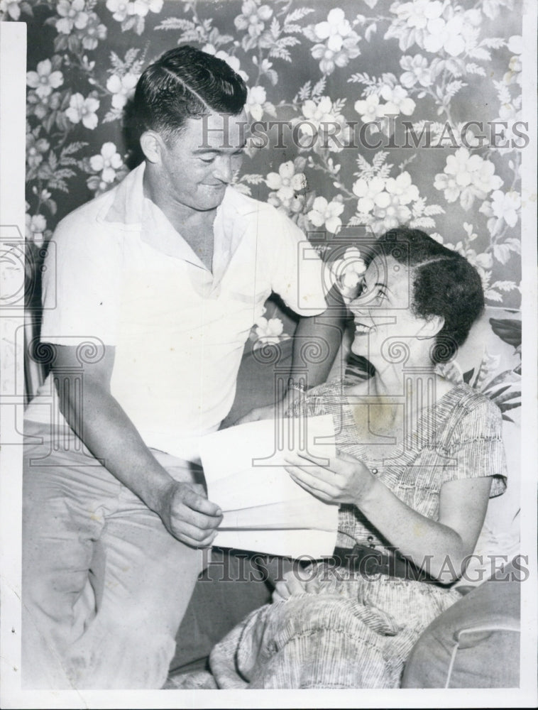 1956 Patrolman Patrick J. Hernon and his wife Eleanor. - Historic Images