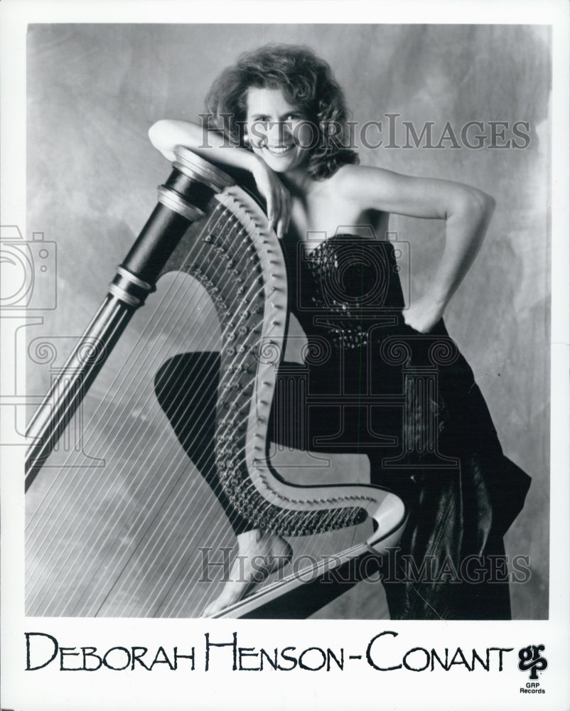 1991 Press Photo Composer Performer Electric Harpist Deborah Henson-Conant - Historic Images