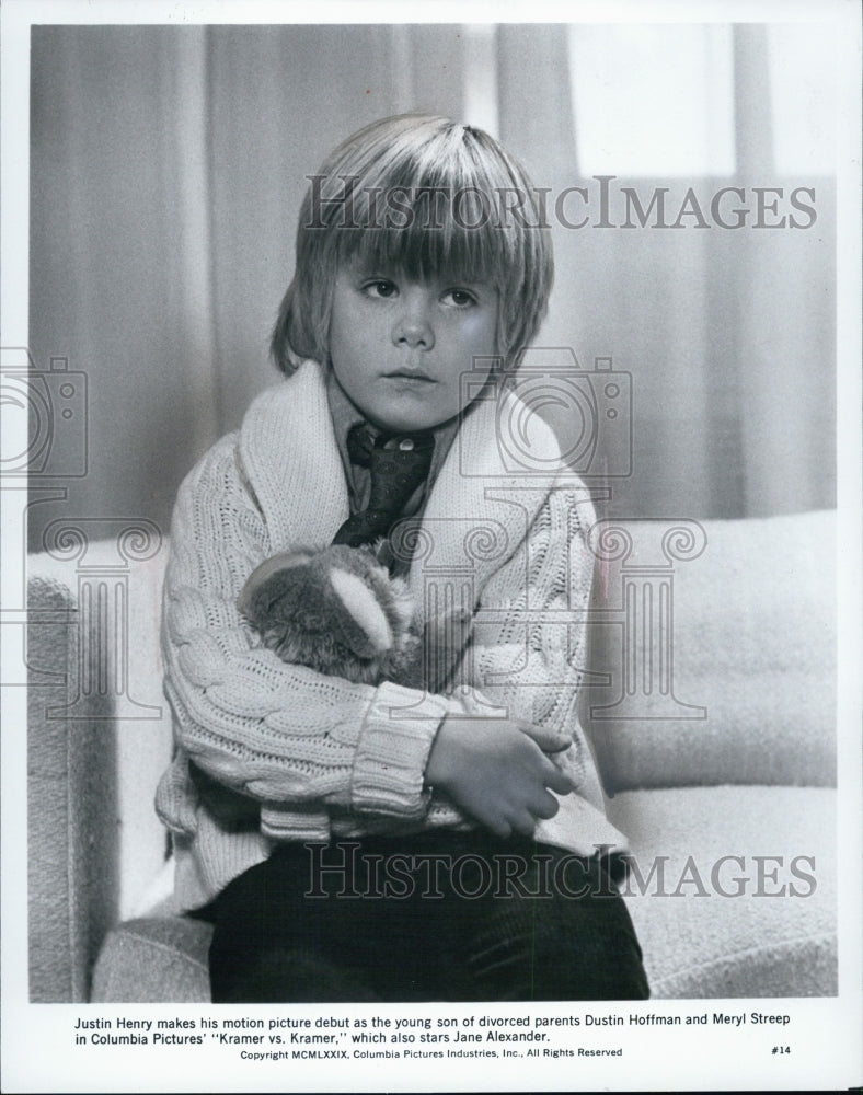 1979 Press Photo Justin Henry in "Kramer vs. Kramer" - Historic Images
