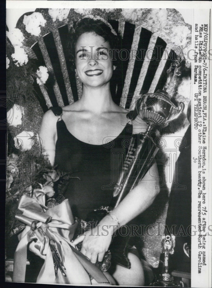 1958 Elaine Herndon "Miss Dixie" fromNorth Carolina - Historic Images