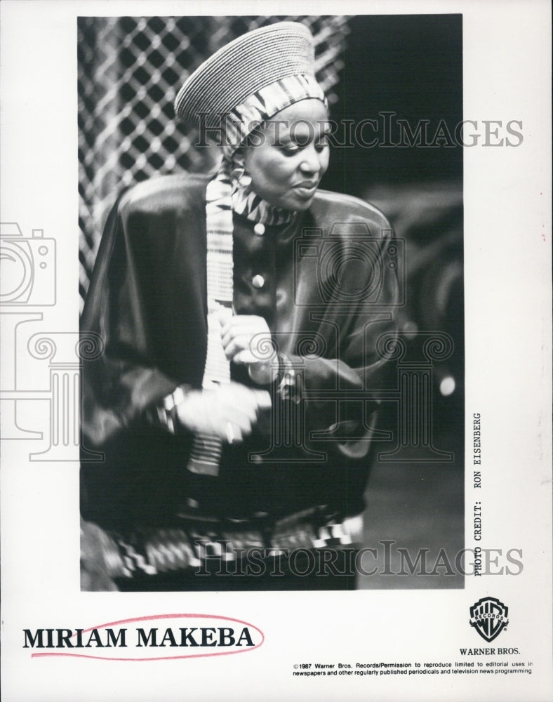 1987 Press Photo Miriam Makeba - Historic Images