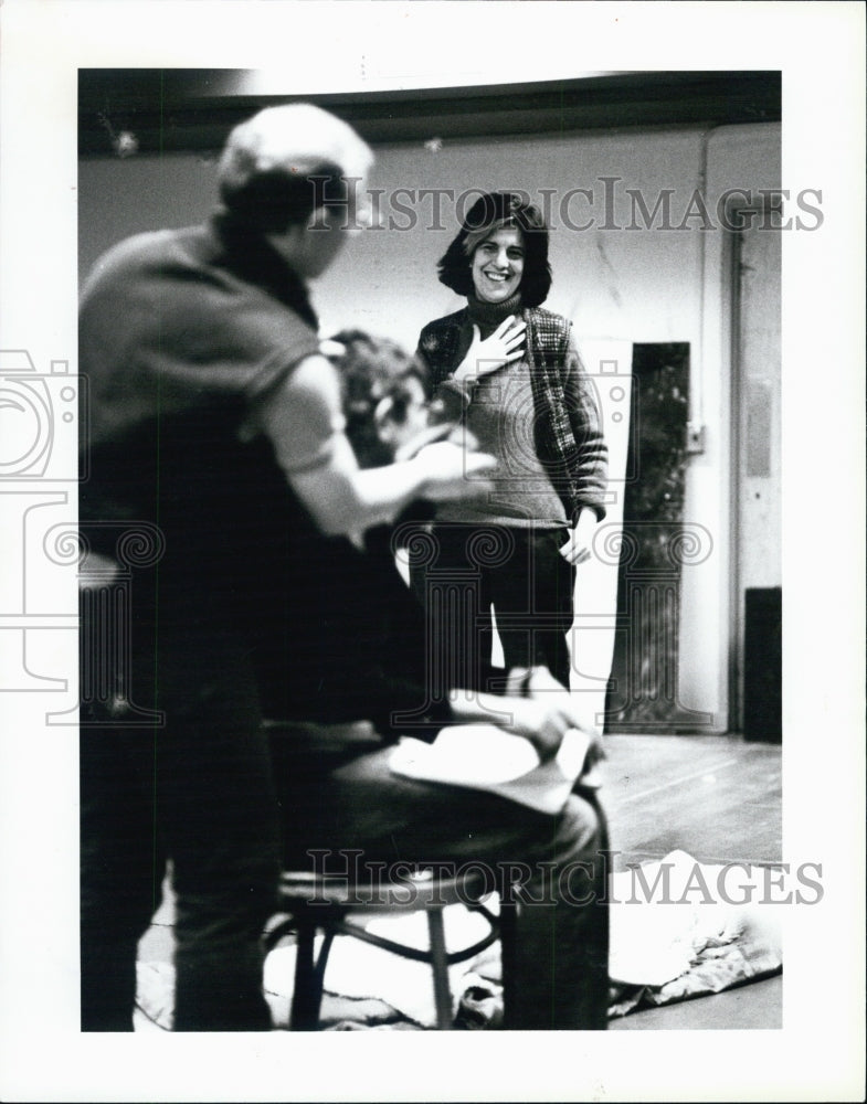 Press Photo Susan Sontaug in rehearsal - Historic Images