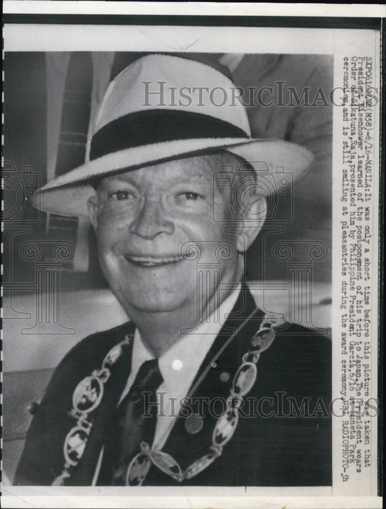 1960 Press Photo President Eisenhower in Manila - RSG84435 - Historic Images