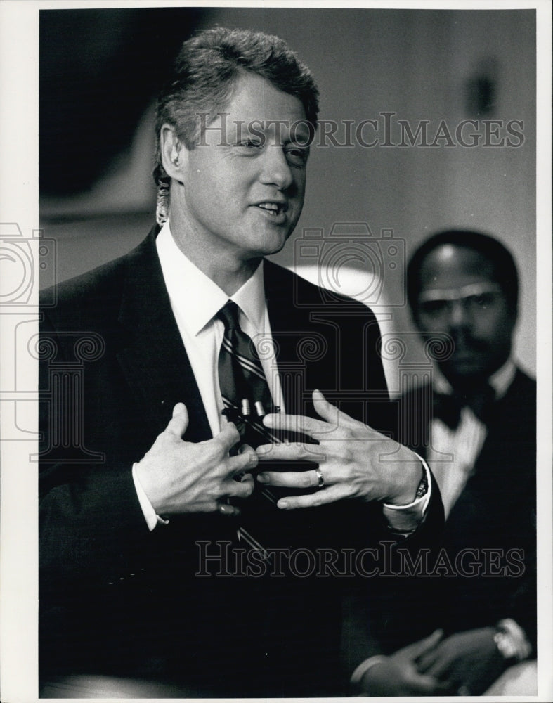 1992 Press Photo Democratic Presidential Candidate, Arkansas Gov. Bill Clinton - Historic Images