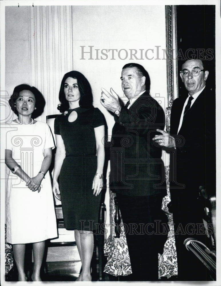 1965 Actress Maura Wedge, Patsy Mink, James A. Burke, Edward Boland - Historic Images