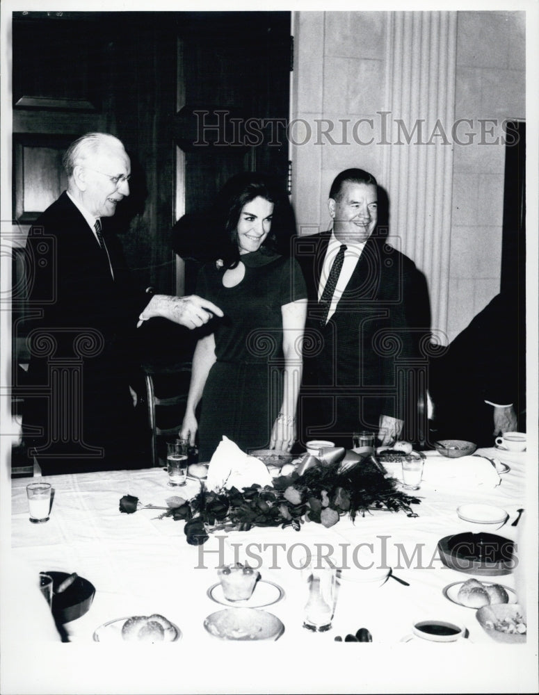 1965 Actress Maura Wedge, Congressman James A. Burke - Historic Images