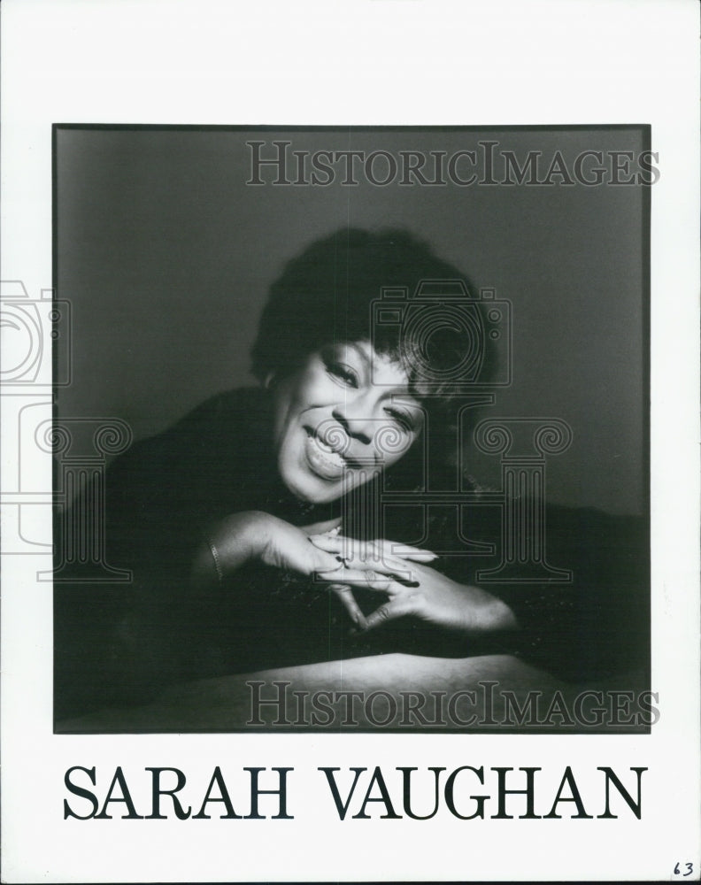 Press Photo Singer Sarah Vaughan - Historic Images