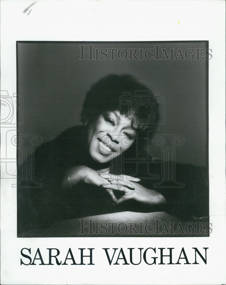 Press Photo Sarah Vaughan Jazz - Historic Images