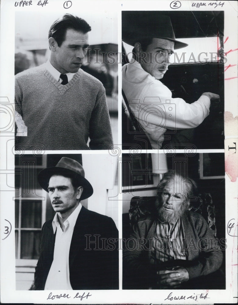 1977 Press Photo The Amazing Howard Hughes CBS Tommy Lee Jones - Historic Images