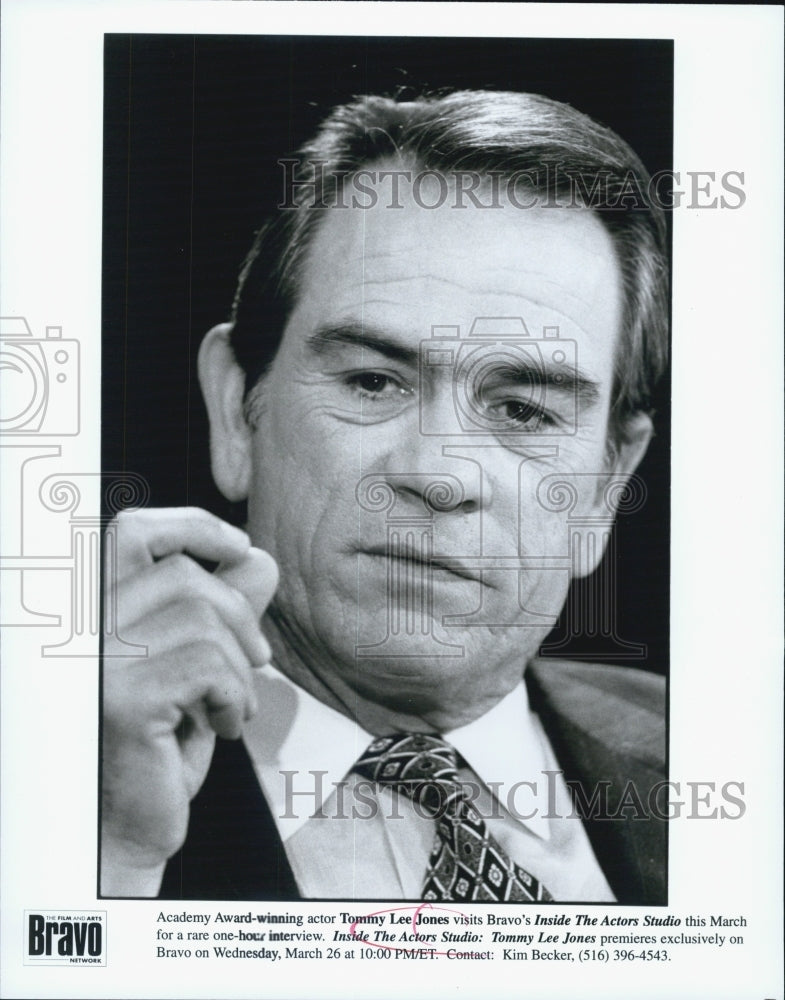 Press Photo Circa 1990s Actor Tommy Lee Jones Bravo TV Show Inside Actors Studio - Historic Images