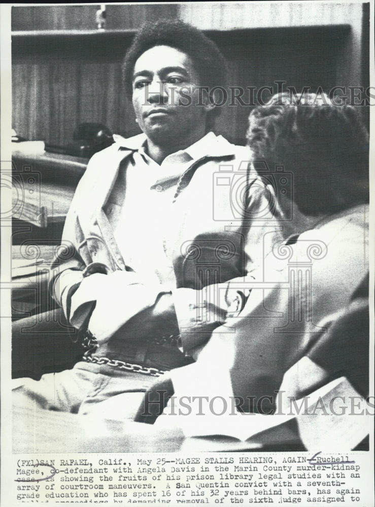 1971 Ruchell Magee, co-defendent in the Marin County Murder Trial - Historic Images