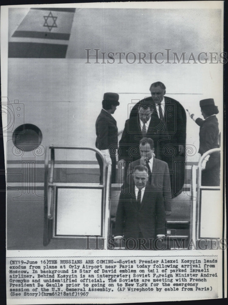 1967 Russians Come Paris Premier Alexei Kosygin Andrei Gromyko-Historic Images