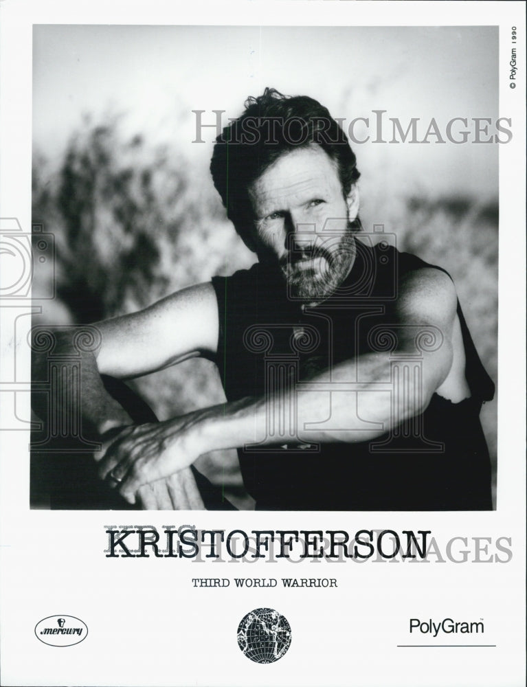 Press Photo Kris Kristofferson, Singer - Historic Images