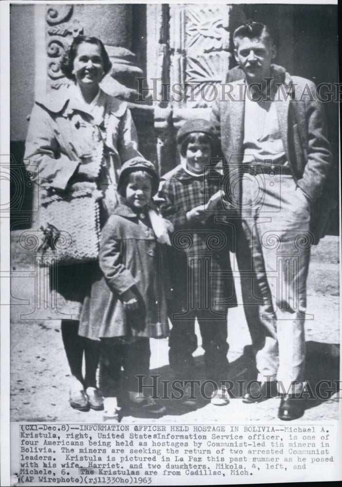 1963 Press Photo U.S. Information Officer Michael A. Kristula family - RSG86183 - Historic Images