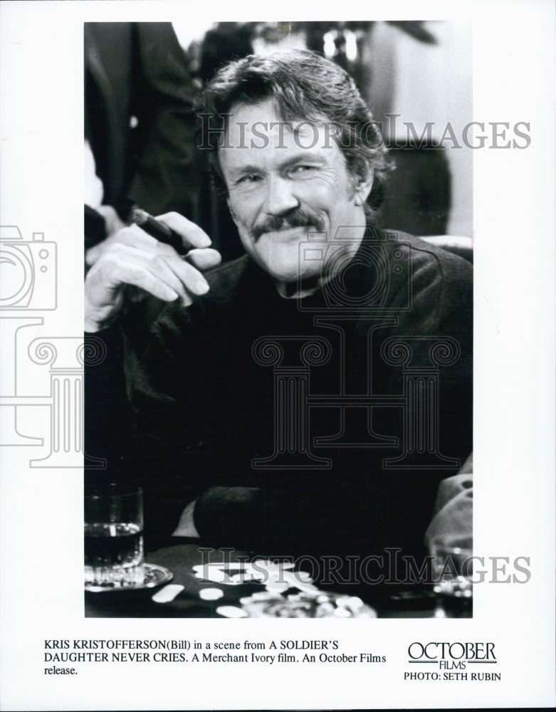 1998 Press Photo Kris Kristofferson in "A Soldier's Daughter Never Cries" - Historic Images