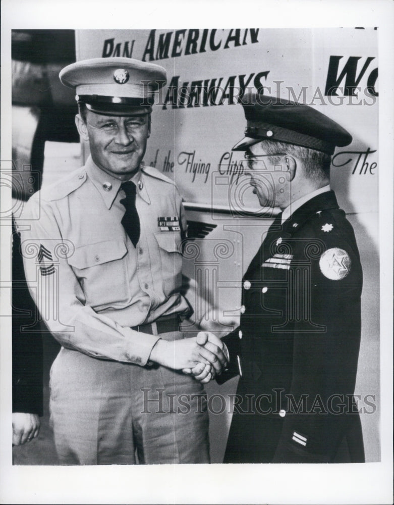 1951 Master Sergeant Ernest Kouma Lieutenant Colonel Milton Herr - Historic Images