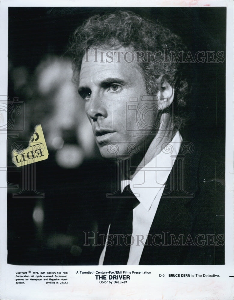 1978 Press Photo Actor Bruce Dern in "The Driver" Film - Historic Images