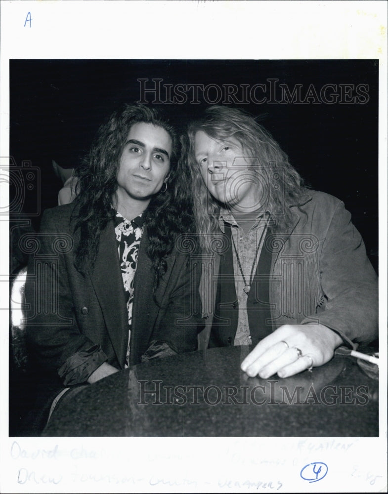 1992 Press Photo Music Band "Derangers", David Charles, Drew Townson - Historic Images