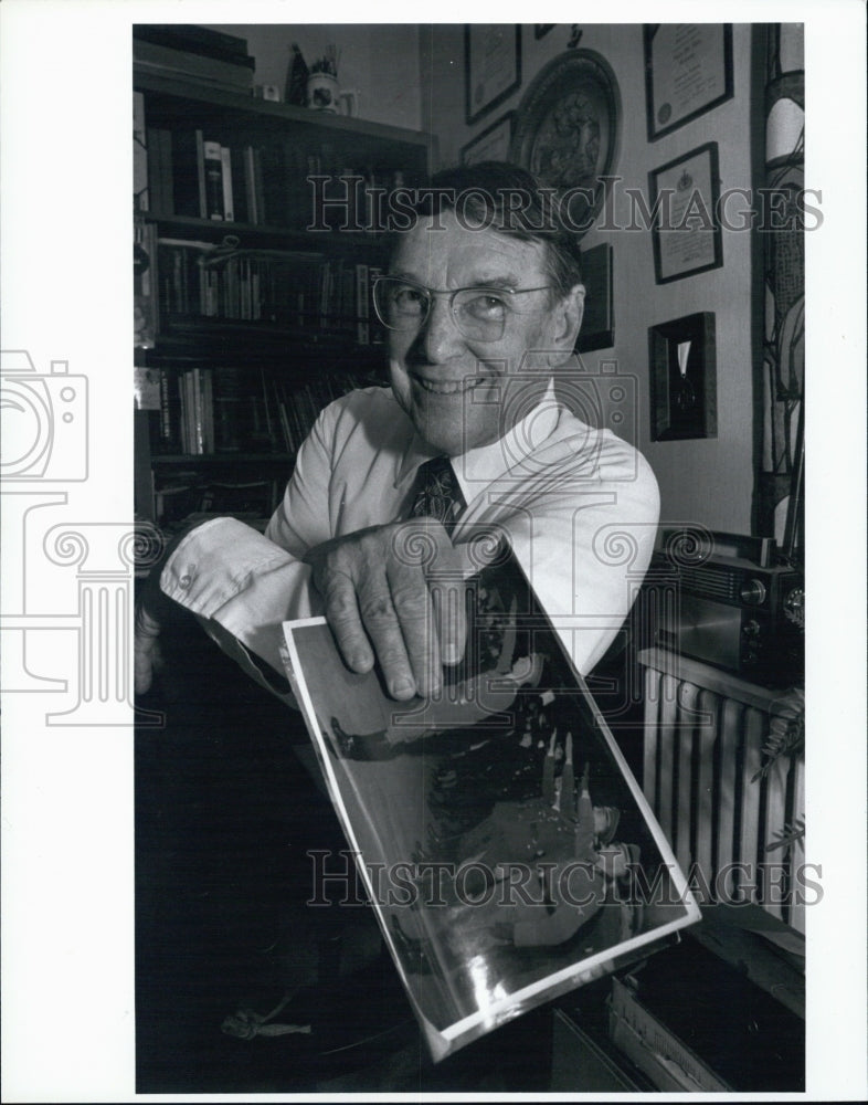 1995 Press Photo Former WWII Spy Frank Kornish - Historic Images