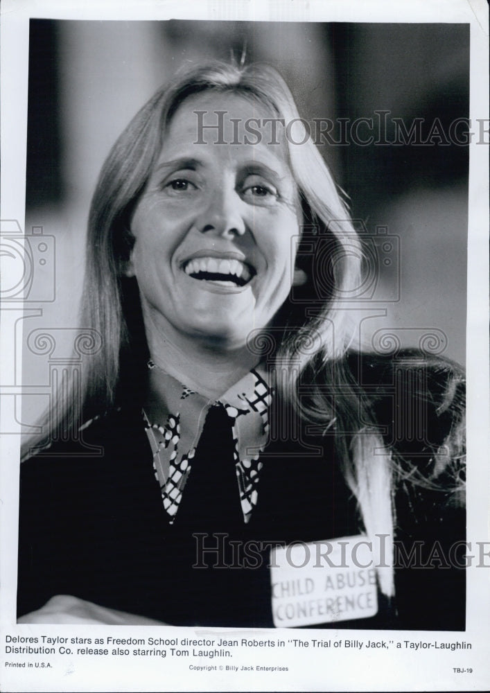 1975 Press Photo Delores Taylor as Jean Roberts in "The Trial of Billy Jack" - Historic Images