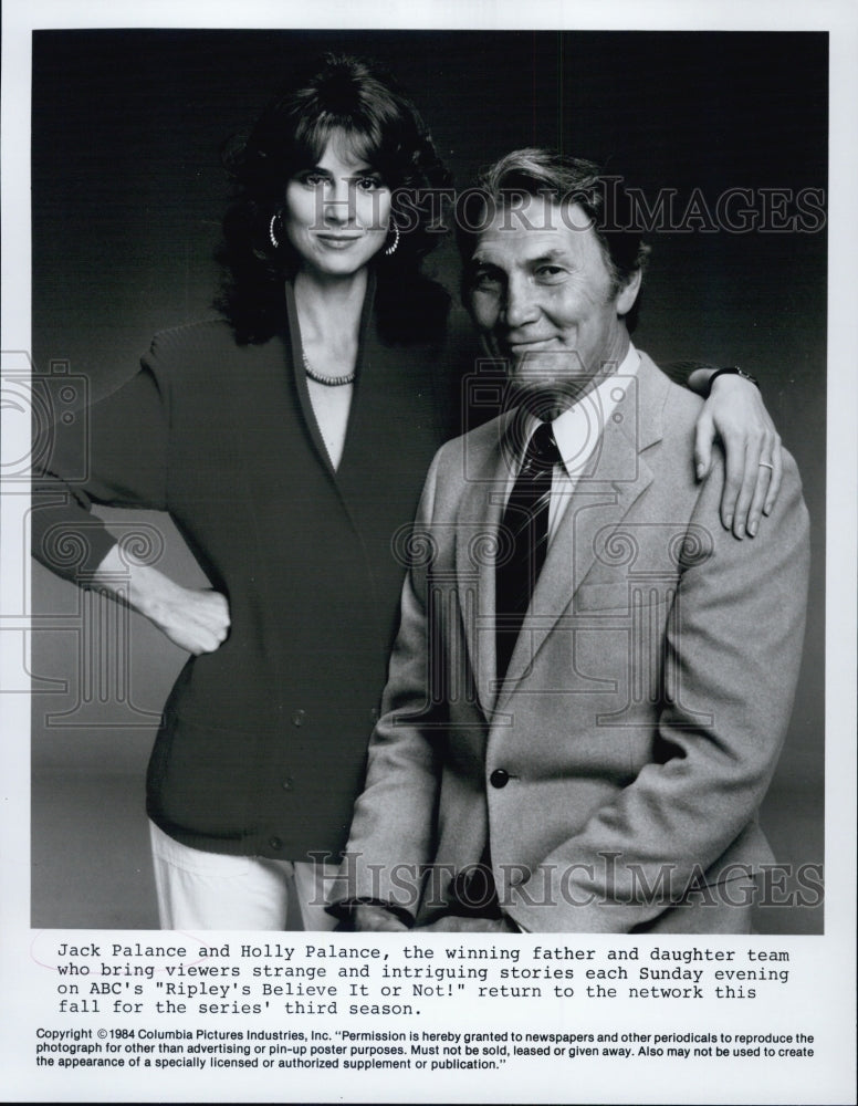 1984 Press Photo Jack and Holly Palance host "Ripley's Believe It or Not!" - Historic Images
