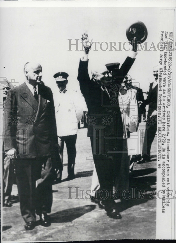 1960 Pres. Dwight D. Eisenhower with Chile&#39;s Pres. Joroge Alessandri - Historic Images