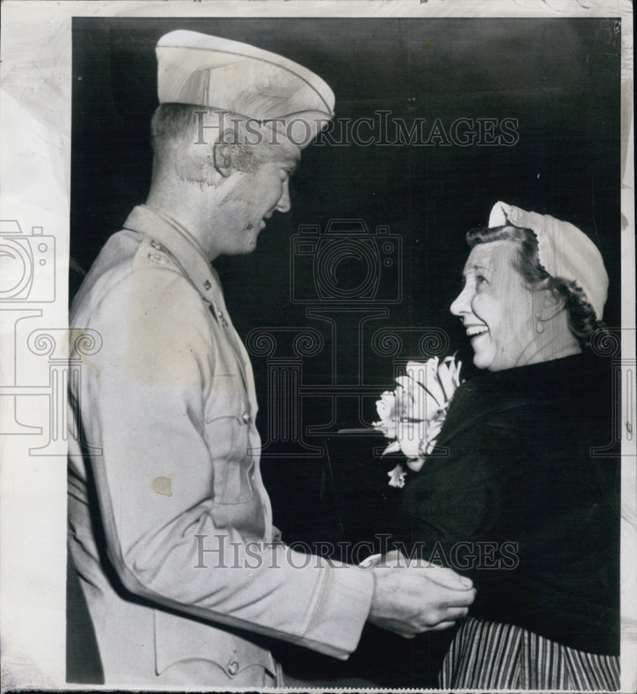 1953 Press Photo John Eisenhower & his mother show in the picture - Historic Images