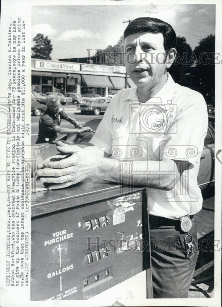 1973 Representative Charles Matties Service Station Owner Gas-Historic Images