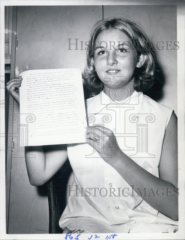 1969 Theresa Kulessa writes an essay - Historic Images