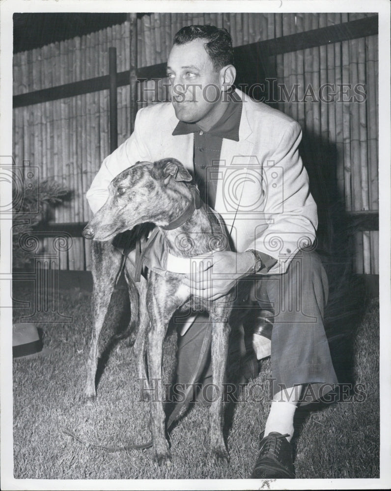 1957 Aaron Kulchinsky &amp; his dog - Historic Images