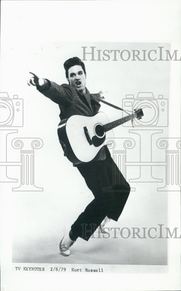 1979 Press Photo Actor Kurt Russell TV Movie Elvis - Historic Images