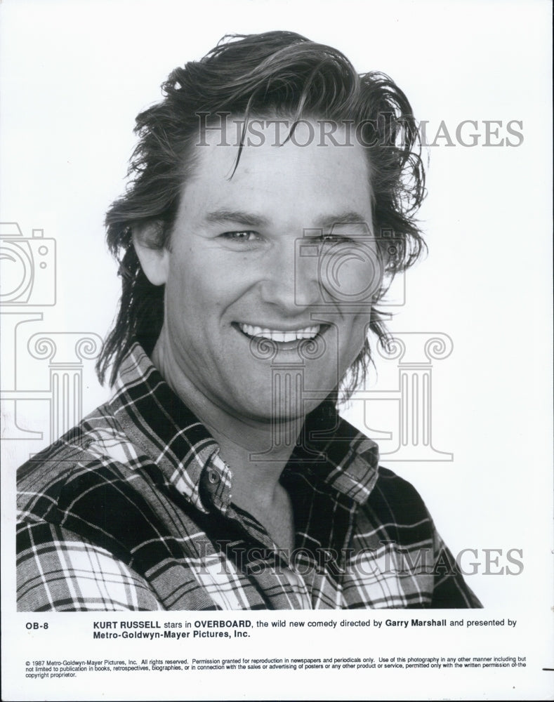 1991 Press Photo Kurt Russell in Overboard by Gary Marshall - Historic Images