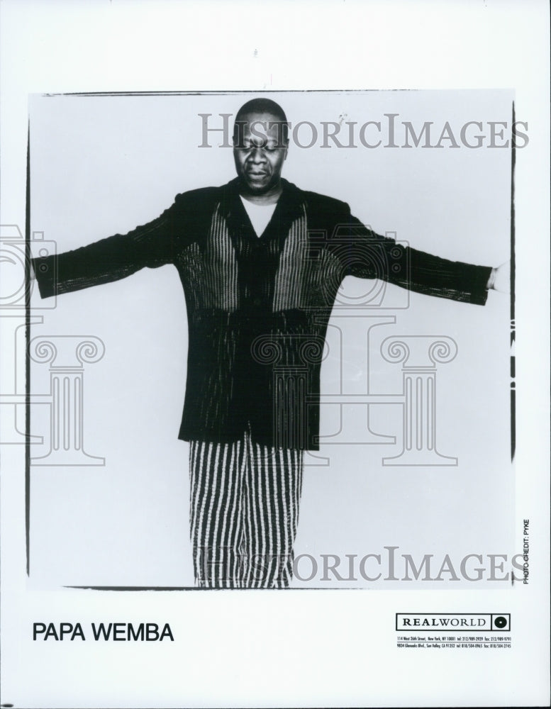 Press Photo Papa Wemba Congo Rumba Soukous Musician - Historic Images