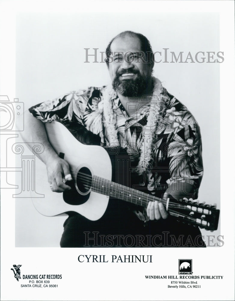 Press Photo Guitarist Cyril Pahinui Windham Hill Dancing Cat Records - Historic Images